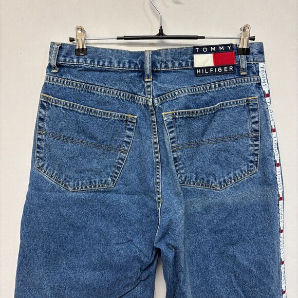 Vintage Tommy Hilfiger Men Jean Denim Shorts Size 32 Baggy Y2K Utility C025 -4 - Picture 15 of 16
